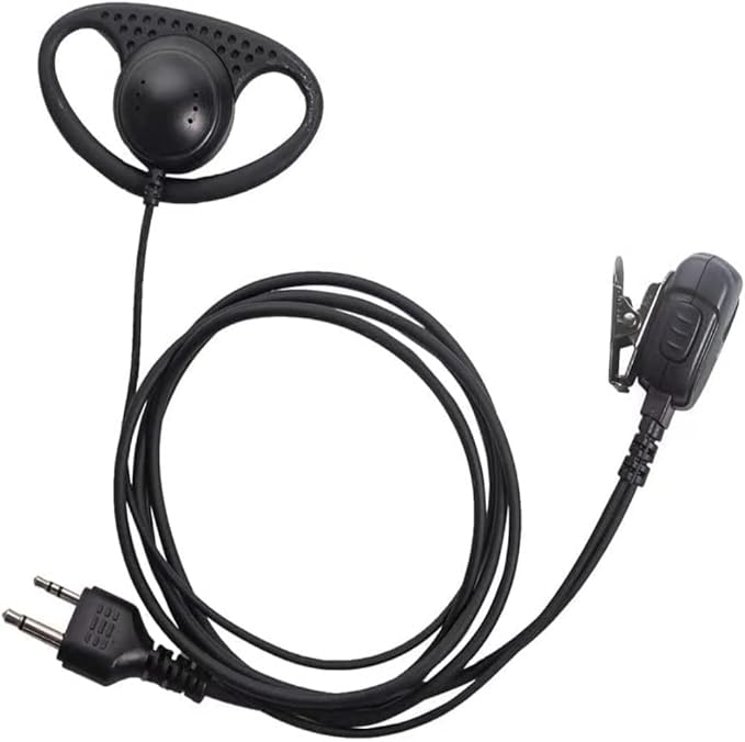 Walkie Talkie Headset for Midland, Earpiece with PTT Mic for Midland GXT1000VP4 LXT500VP3 GXT1050VP4 GXT1000XB Two Way Radio 2 pin D Shape