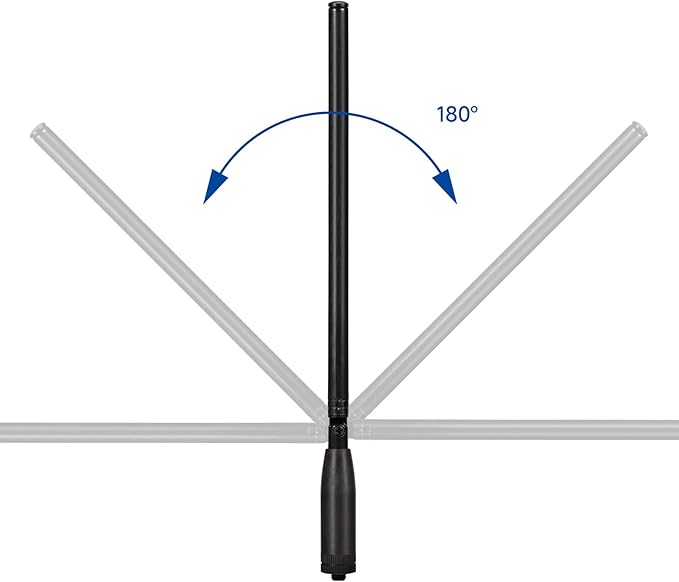 Superbat Two Way Radio Antenna Replacement Telescopic/Rod SMA Female Dual Band VHF/UHF 144/430MHz Antenna for Wouxun/TYT HT Radios Walkie Talkie MMDVM Hotspot Board etc.