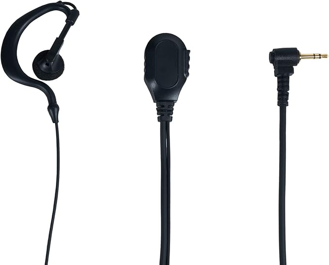 Earpiece Headset with MIC PTT 1 PIN 2.5MM for Motorola Talkabout Walkie Talkie 2 Way Radio MR350R MD200TPR MH230R MS350R MT350R MG160A MH230TPR G Shape,10 Pack