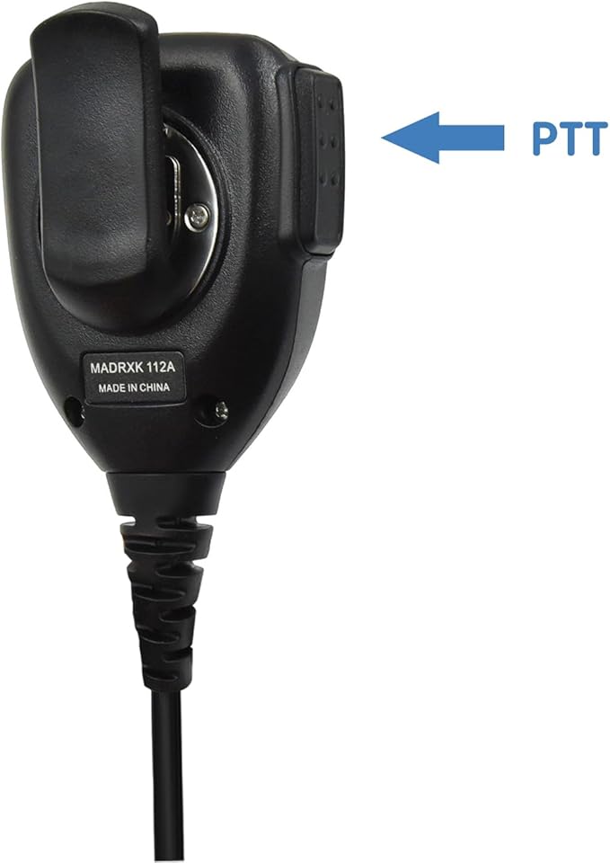 WODASEN Speaker Mic Walkie Talkie Handheld Microphone Shoulder Lapel Mics for GXT LXT GXT1000VP4 GXT1000 LXT500VP3 GXT1050VP4 LXT600 AVPH10 GMRS FRS X-Talker Radio (112-Black)