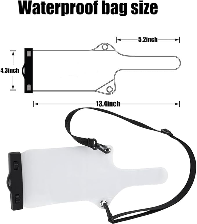 Universal Two Way Radio Waterproof Case Bag Portable Walkie Talkie Rainproof Pouch with Adjustable Strap Compatible for Motorola Kenwood Midland UV-3R UV-5R PX-888 Walkie Talkie Radio