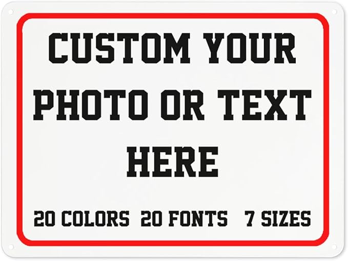 Custom Metal Sign, Personalized Aluminum Sign for Office, Business, Workplace, office, Home, Airbnb, Delivery Signs, 16x12inch