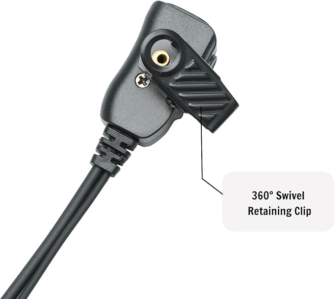 1 Pin 2.5mm G Shape Earpiece Headset with Mic PTT for Motorola Talkabout T200TP T200 T260 T260TP T460 T600 T605 T475 T800 MH230R MR350R MT350R Two Way Radio,2 Pack