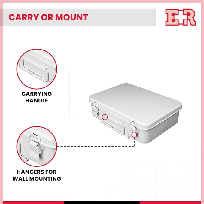 Ever Ready First Aid Metal Case, No.16-H – 9.5” x 7” x 2.5”