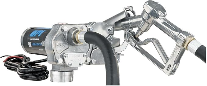 GPI - M-150 Series Fuel Transfer Pump, Manual Shut-Off Unleaded Nozzle, 15 GPM, 12 Volt (110000-107)