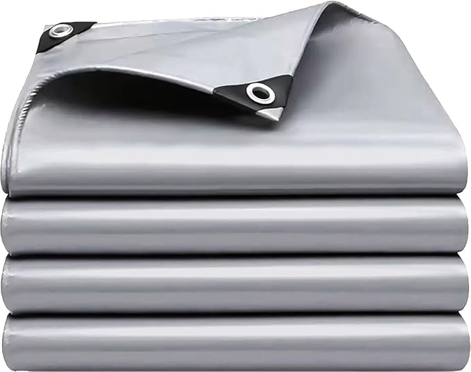 10x20FT Tarps Heavy Duty Waterproof, 12 Mil Big Tarp with Grommets and Reinforced Edges, UV Resistant, Tear&Fade Resistant, Large Waterproof Cover for Roof Tent Camping