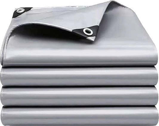 10x20FT Tarps Heavy Duty Waterproof, 12 Mil Big Tarp with Grommets and Reinforced Edges, UV Resistant, Tear&Fade Resistant, Large Waterproof Cover for Roof Tent Camping