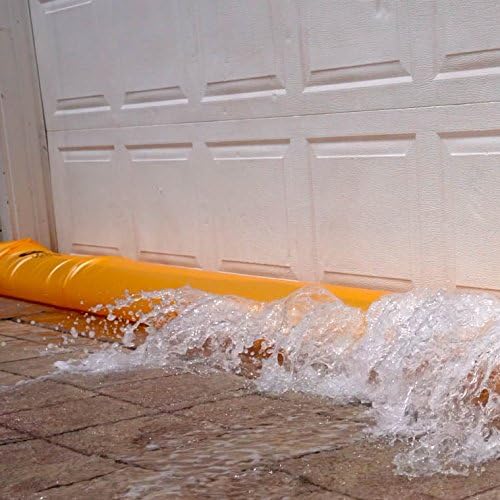 The Original HydraBarrier Ultra Flood Barrier –24 ft Long x 6 in High – Light, Reusable Sandbag Alternative – Flood Control & Diversion Tube for Home, Garage, Door & Property Protection