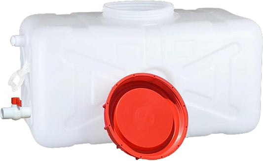 Water Storage Containers for Camping, Large Capacity Water Tank with Spigot Cap, Portable Camping Water Carrier for Emergency Hiking Fishing Driving Travel(Size:200L,Color:White)