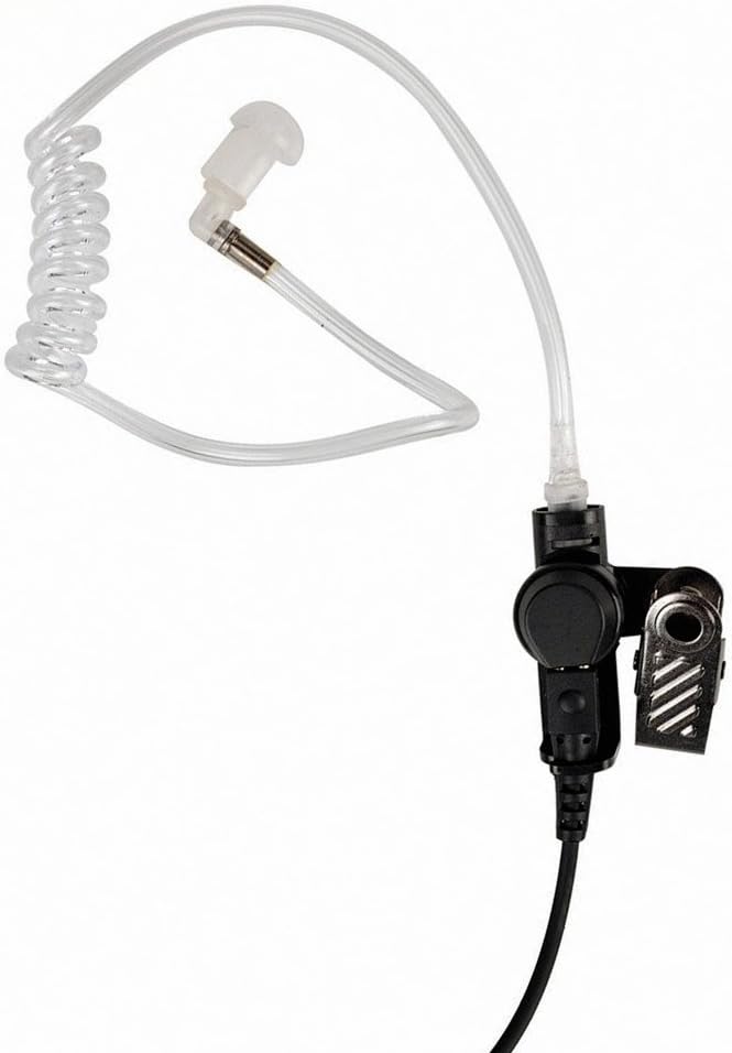 A 2 Pin Earpiece Headset for M0torola CP200,GP300,CLS1110,CLS1410 Walkie Talkies/Two Way Radio with Transparent Acoustic Tube (Pack of 2)