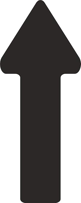 5S Location Marking Arrow- Durable Laminated LSE (Low Surface Energy) Arrow Shaped Floor Marker by Graphical Warehouse- 5S Safety and Security Signage (5x2.5", Black, 100)