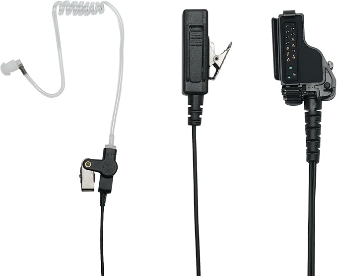 2 Wire Covert Acoustic Tube Surveillance Kit Headset Earpiece for Motorola XTS2500 XTS5000 XTS1500 XTS3000 HT1000 HT2000 MTS2000 Two Way Radio Walkie Talkie,4Pack