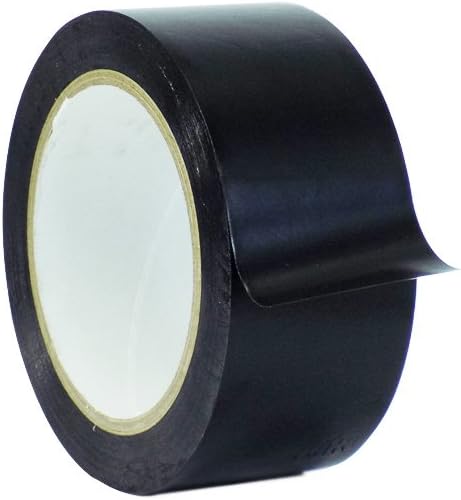 WOD VTCP366 Black Pinstriping Dance Floor Vinyl Tape, 4 inch x 36 yds. Marking Tape for School Gym, Warehouse, Parking Spaces and More