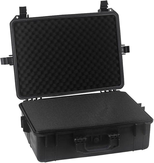 22" Weatherproof Equipment Case, made of Polypropylene Plastic, Black with Foam Insert, (22" X 16.5" X 8.5" (L x W x H))