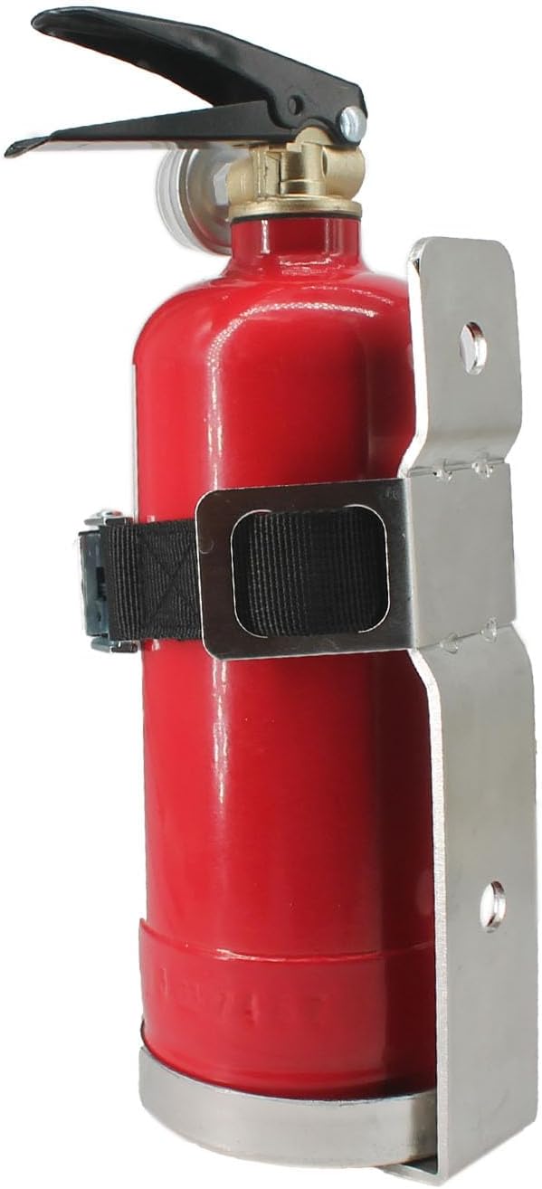 Fire Extinguisher Mount,Wall Mounted Bracket,Compatible with 2.5 lb Fire Extinguishers,Stainless Steel (2.5LB Stainless Steel 2pcs)