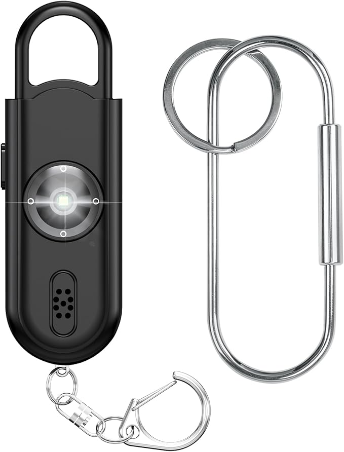 Personal Safety Alarm for Women Girls, 130dB Loud Siren + LED Light, Stylish Keychain, Easy-Pull Emergency Self-Defense for Night Safety, Running, Travel, College Students & Stocking Stuffer Gifts
