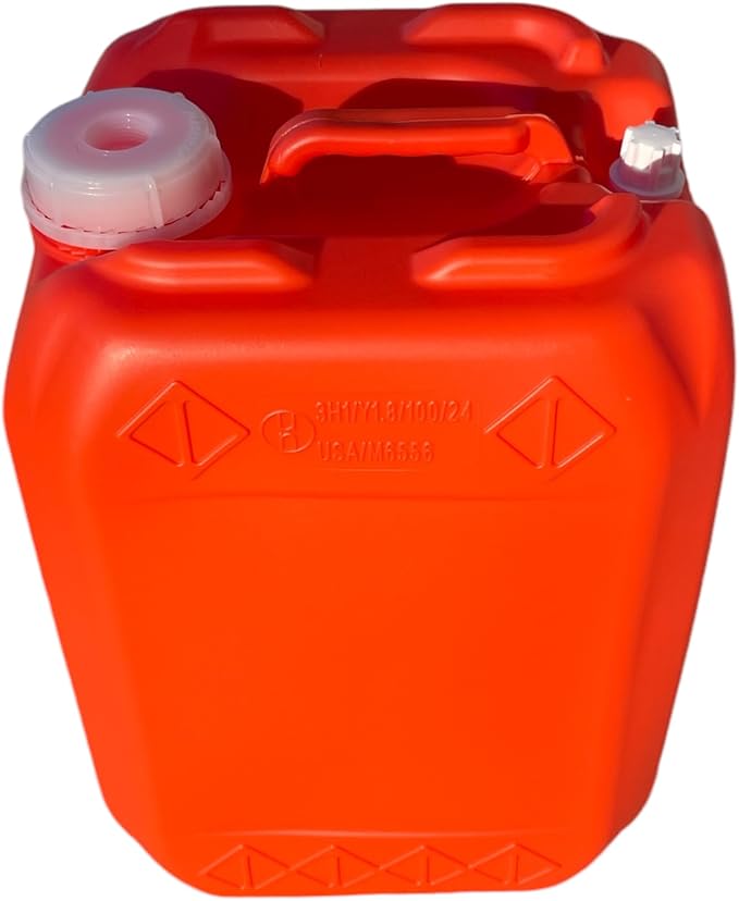 | 5.3 Gallon Tighthead Container with 70MM Cap | Carboy | Hedpack | Water Storage Container | Includes (1) Container with Cap (Orange)