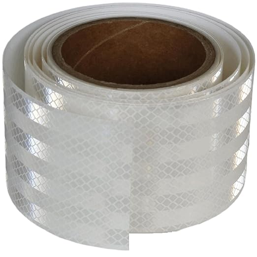 White Reflective Tape 3 inch Wide for Cars, Outdoor Waterproof High Visibility Safety Warning Reflector Sticker Strips (11 feet)