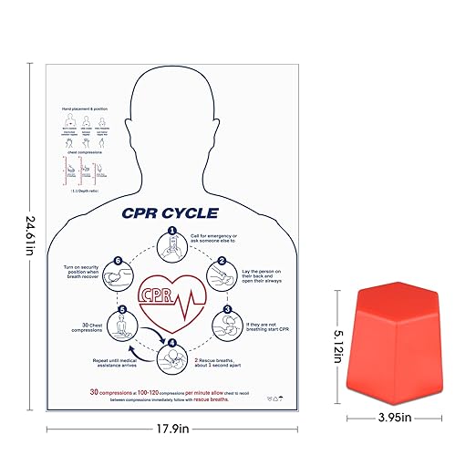 SimCoach CPR Training Model, Hands-only CPR Training Aid Kit, CPR Compression First Aid Training Tool for Nursing Students