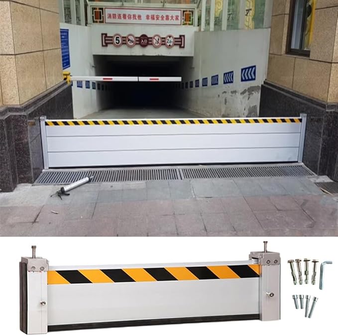 Aluminum Flood Barriers for Home 3/4/5/6/7/8/9/10/11/12/13ft Long Flood Protection Dam Beam System for Rain Water Control, Resuable Flood Water Barrier for Garage and Home Doors(H 0.6ft(20cm),