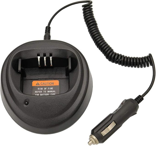Desktop Charger DC 12V/24V Car Charger Compatible with Motorola CP200 CP340 CP360 CP380 CP040 CP140 PM400 PR400 NNTN4496 NNTN4497 NNTN4970 WPLN4137 WPLN4138
