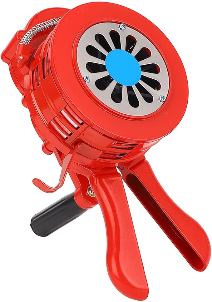 YWBL-WH Hand Crank Siren Horn, Manual Operated Emergency Siren with Adjustable Volume up to 110dB, for Factories Schools Warehouses Emergency Sites