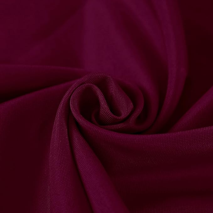Fokitut 2 Pack Waterproof Rectangle Tablecloth, 90x156 Inch,Stain Resistant and Wrinkle Polyester Table Cloth, Fabric Table Cover for Kitchen Dining, Wedding, Party, Holiday Dinner-Burgundy