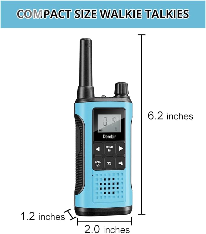 Walkie Talkies Long Range for Adults-2 Pack Rechargeable Walkie Talkies 22 FRS Channels 2-Way Radios with NOAA Weather Alert,VOX,Flashlight and 1500mAh Li-ion Battery for Family Camping Hiking