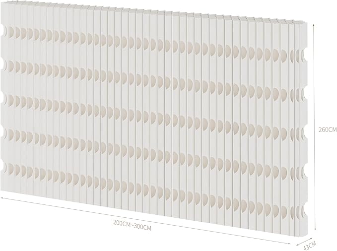 Foldable Room Divider Privacy Screens Movable Temporary Wall Space Partition, 5.25~9.19 FT Tall, 6.56~16.4 FT Width, Choice of Various Sizes and Styles