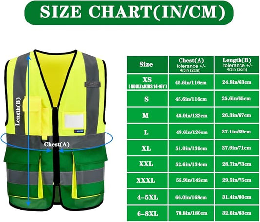 A-SAFETY yellow green work vest