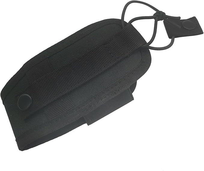 Molle Radio Pouch Walkie Talkie Bag Case Holder Belt Holster for Baofeng uv5r uv-5r uv 5r (Short, Black)