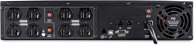 CyberPower OR1000PFCRT2U PFC Sinewave UPS System, 1000VA/700W, 8 Outlets, AVR, 2U Rack/Tower