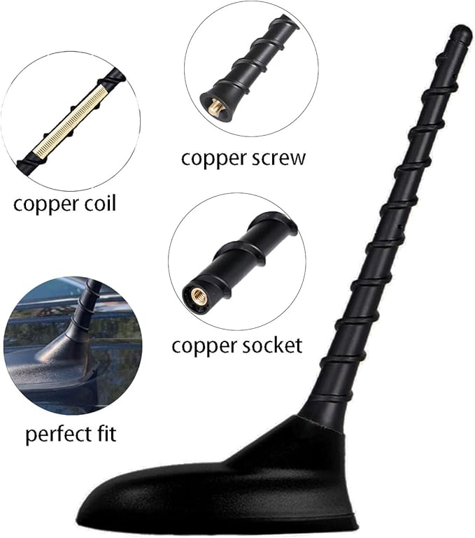 7 Inch Antenna for 2011+ Jeep Cherokee Grand Cherokee Dodge JCUV Durango Dart Journey Liberty Chrysler 200 Fiat 500 / OEM 5091100AA 68297936AA 5091100AB Replacement Antenna for Jeep Cherokee