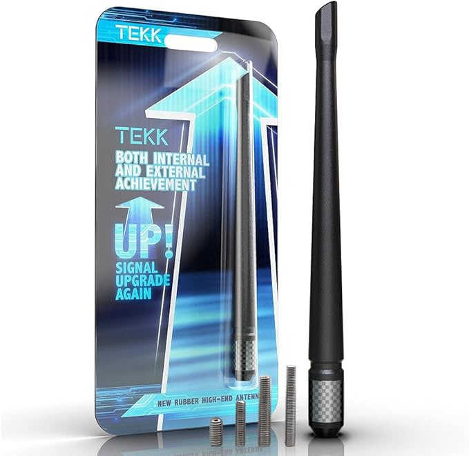 Tekk Carbon Fiber Short Antenna Compatible with Scion tC 2002-2016/7.9 Inches Premium Flexible Rubber/Designed for Enhance FM/AM Radio Signal Reception