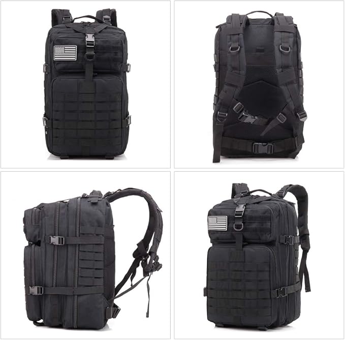 ROARING FIRE Tactical Backpack, Expandable Molle Backpack for The Outdoor, Hiking, 3 Day Pack, Bug Out Bag,
