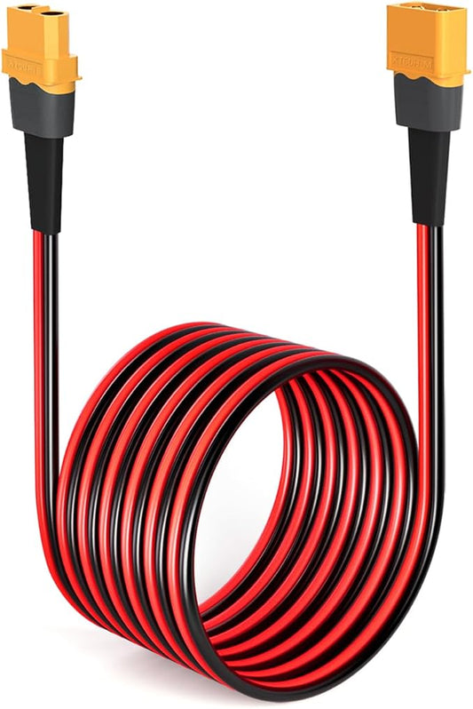 12AWG 50FT XT60 Extension Cable 2 6 10 20 35 50 75 100FT XT60 Female to Male Connector for RC Battery Portable Power Station Solar Panel(50FT)