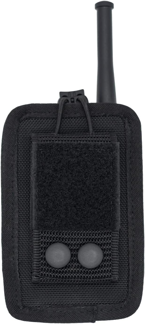 Compact Radio Holster Two Ways Radio Pouch for Duty Belt Vest Universal Walkie Talkies Holder Carrier Tactical Nylon Case Carry Bag for Police LE Security Safety Firefighter Rescue Outdoor