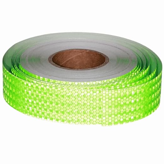 Green Reflective Tape Outdoor Waterproof 2 inch Wide, High Visibility Warning Industrial Marking Tape, Safety Stickers (168 feet)