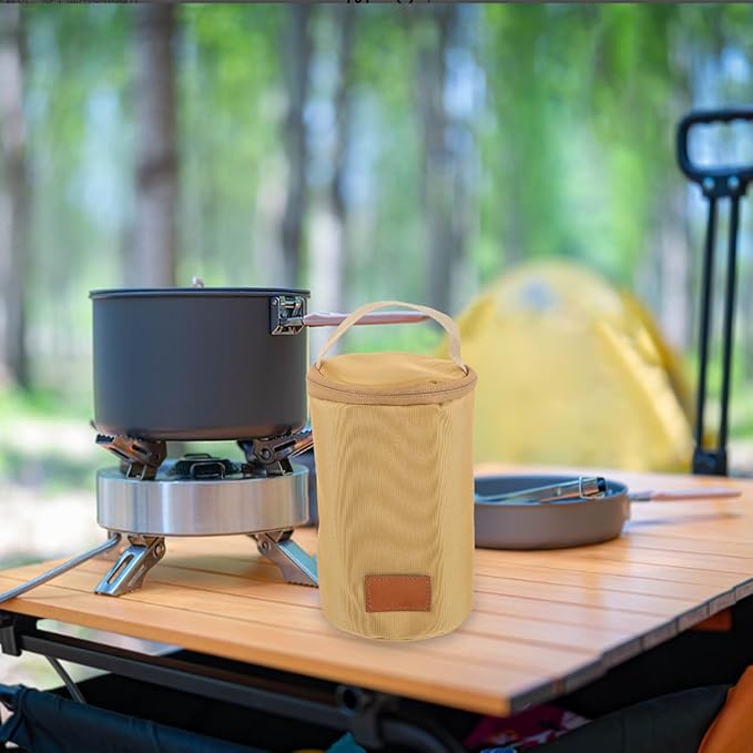 Toyvian Isobutane Fuel Canister Bag Camping Tank Storage Kerosene Lamp Carrying Case
