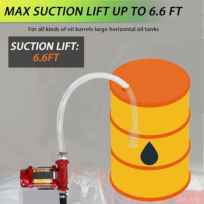 110V Automatic Gasoline Fuel Transfer Pump w/Manual Nozzle, 10 GPM Heavy-duty Portable Self-priming Fuel Oil Transfer Pump for Gasoline, Diesel, Kerosene, Biodiesel and More