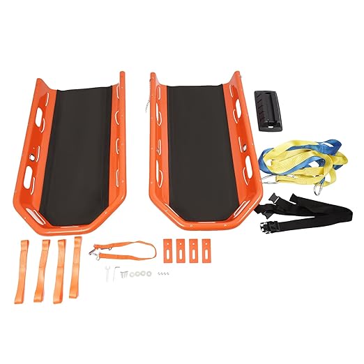 Rescue Basket Stretcher with Lifting Sling, Emergency Stretcher for Air/Sea/Mountain Rescue, 595lbs Load, Detachable, ABS & Stainless Steel