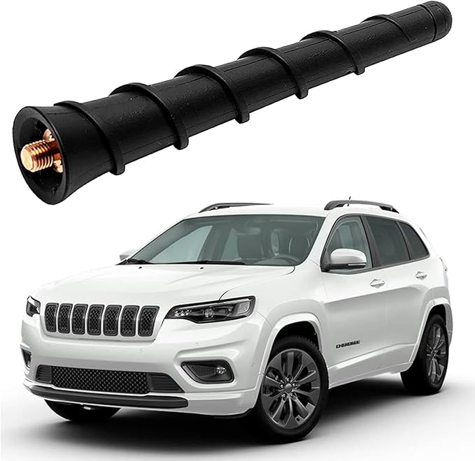 Short Antenna for 2011-2025 Jeep Cherokee, Renegade, Compass, Grand Cherokee, Chrysler 200, Dodge Avenger, Dart, Durango, Journey, Nitro, Fiat 500 5091100AA 68297936AA