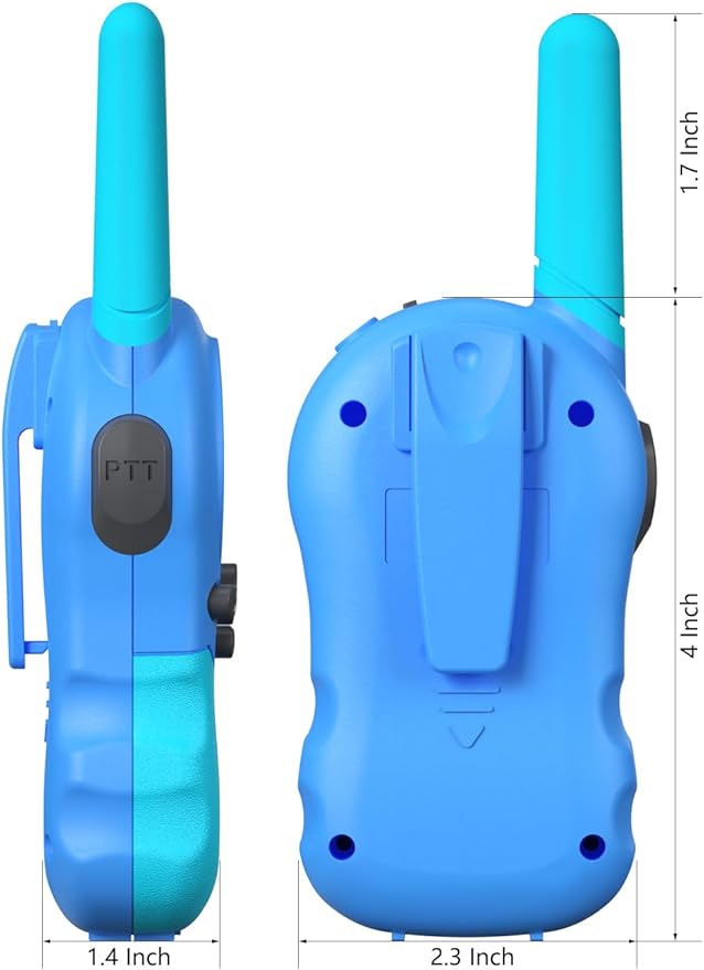 FOREDOM Rechargeable Walkie Talkies for Kids Walkie Talkies Long Range for Boy & Girl Age 3 to 12 Year Old Birthday Toys - 2 Pack