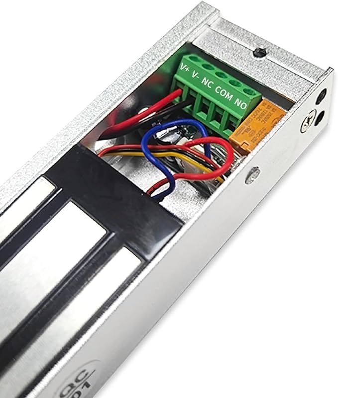 Mag Lock 280KG / 600 LBS of Magnetic Holdings Force Electromagnetic Commercial Lock 12V, LED Indicator When Closed NO/NC Options,Access Control System with L&Z Brackets