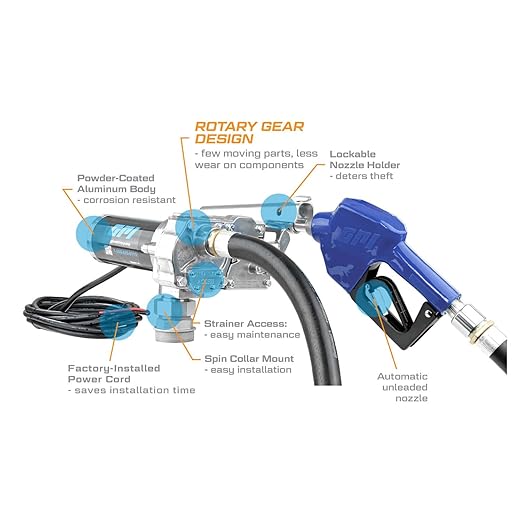 GPI - M-180 Series Fuel Transfer Pump, Automatic Shut-Off Nozzle, 18 GPM, 12 Volt (110300-2)