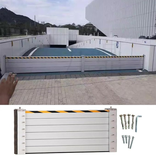 Reusable Aluminum Flood Barriers/Gates for Home Doors, 3/4/5/6/7/8/9/10/11/12/13ft Long Flood Prevention Barrier Water Stopper Shield for Outside/Indoor/Garage Door/Basement/Patio(H 3.9ft(120c