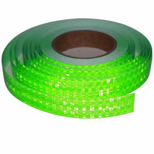 Green Reflective Tape Outdoor Waterproof 1 inch Wide for Trailer, High Visibility Safety Warning Adhesive Stickers Strips (66 feet)