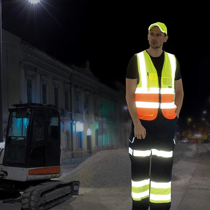 A-SAFETY 6XL7xl 8XL,high vis reflective Safety Vest,Yellow