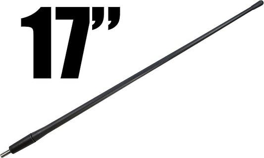 VOTEX - 17 Inch All-Terrain Flexible Rubber Antenna is Compatible with Sangean Radio - Spring Steel Internal Core