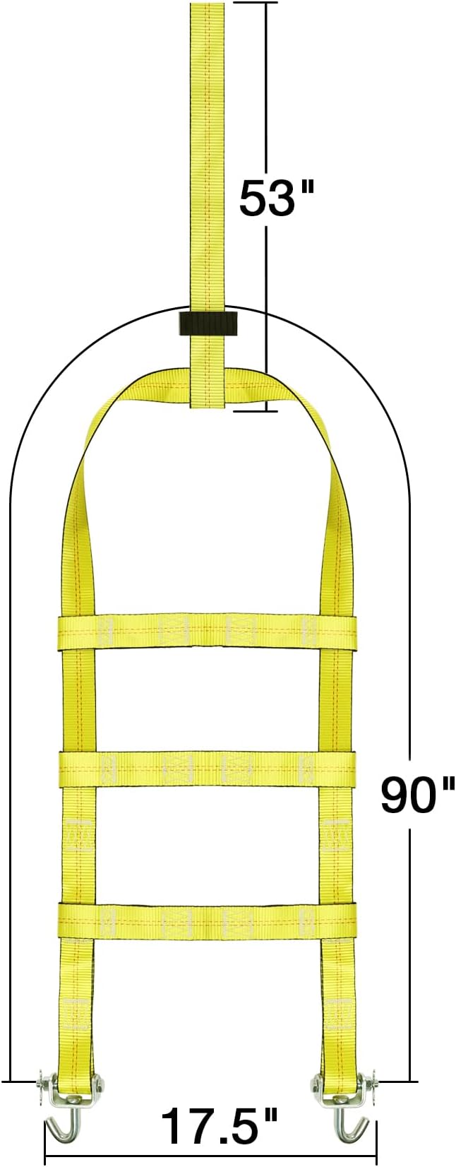 Adjustable Tow Dolly Basket Straps with Swivel J Hook-2 Pack,Car Wheel Strap Tire Bonnet Net Fits 13"-21" Tires Auto Universal Vehicle Car Dolly Ropes Accessories 10,000lbs Break Strength